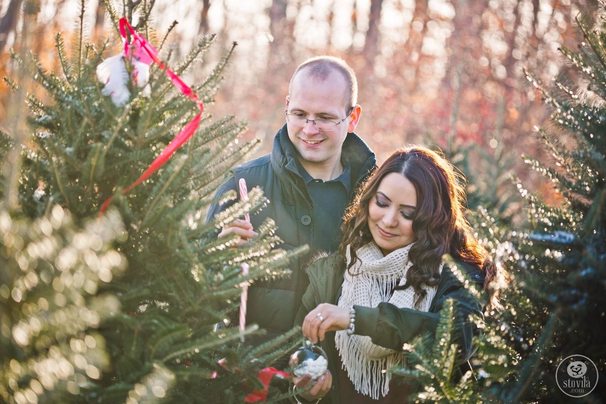 Alan & Karina Christmas Session - Archambault Tree Farm, Newmarket, NH | Boston & NH Wedding Photographers - STOVILA // Modern Professional Affordable 2